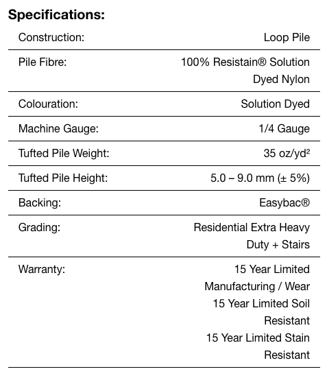 Specifications